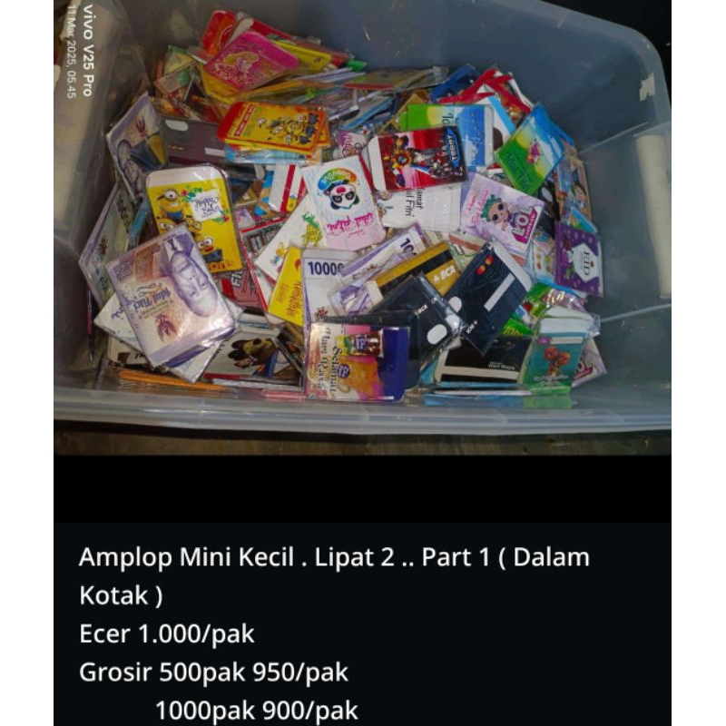 

AMPLOP MINI KECIL GLOSSY LIPAT 2X SIAP JUAL 1PAK ISI 10lembar AMPLOP ( RANDOM / MILIH GAMBAR CHAT )