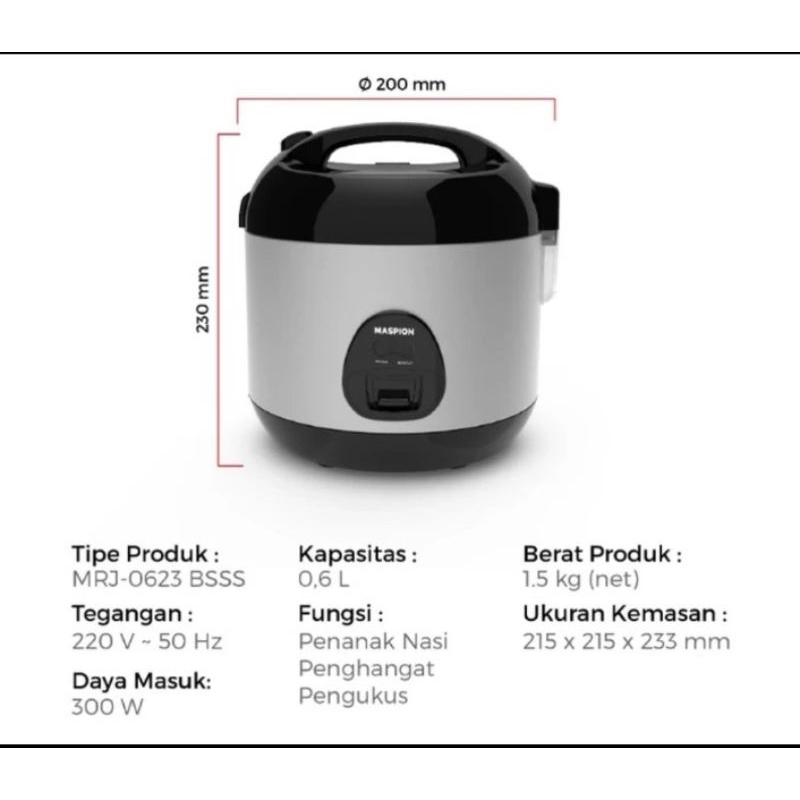 Maspion MRJ-0623 BSSS