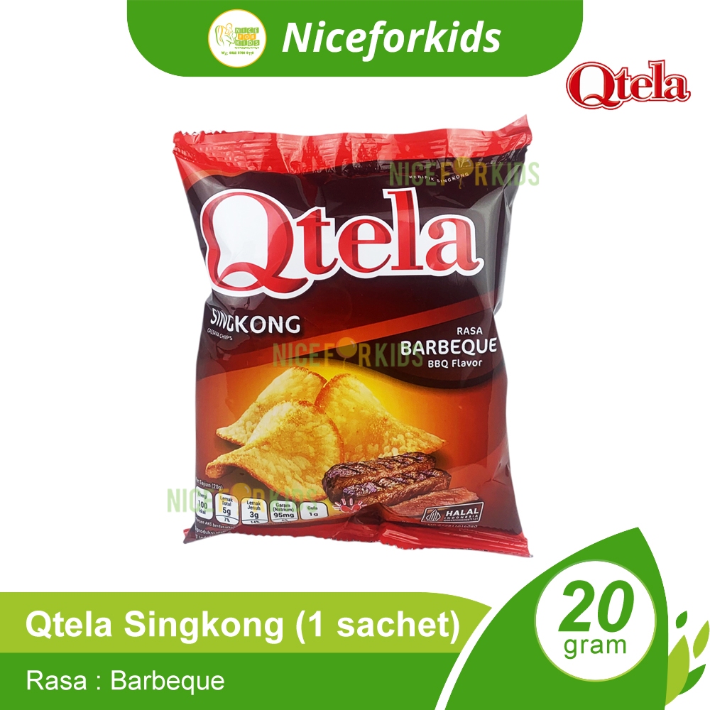 

Qtela Barbeque 20g / Cemilan Keripik Singkong