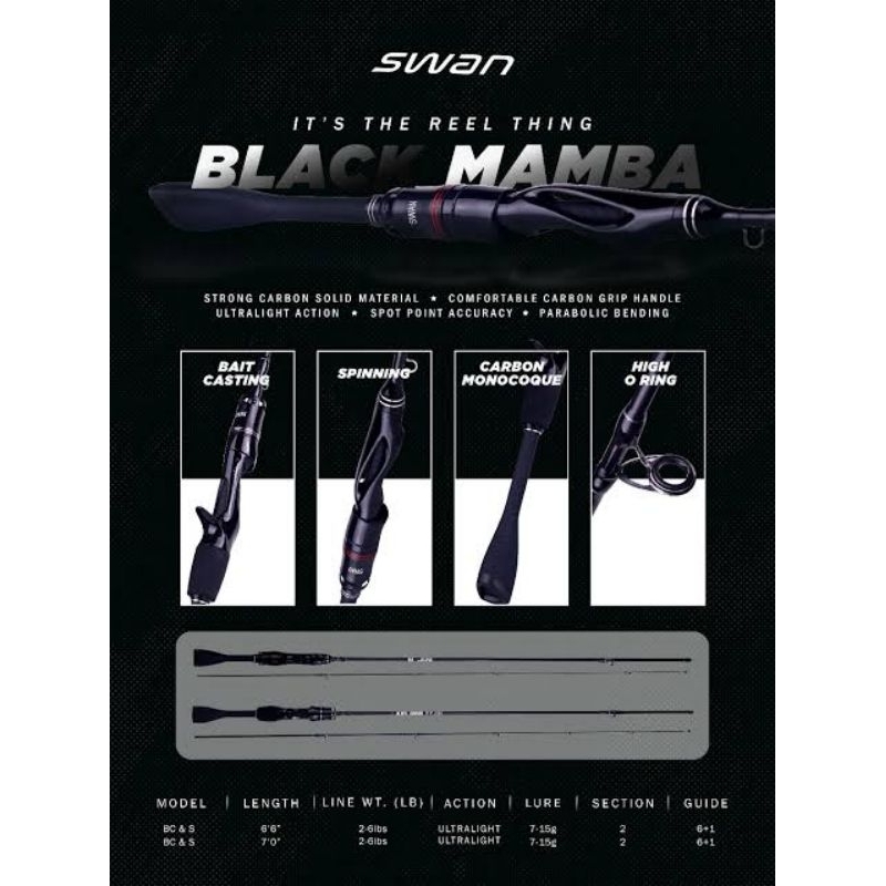 Joran BC SP UL Murah Swan Black Mamba