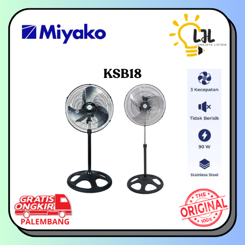 Kipas Miyako Dinding KDB18 Besi Kipas Angin Miyako 18 Inch Wall Fan Miyako