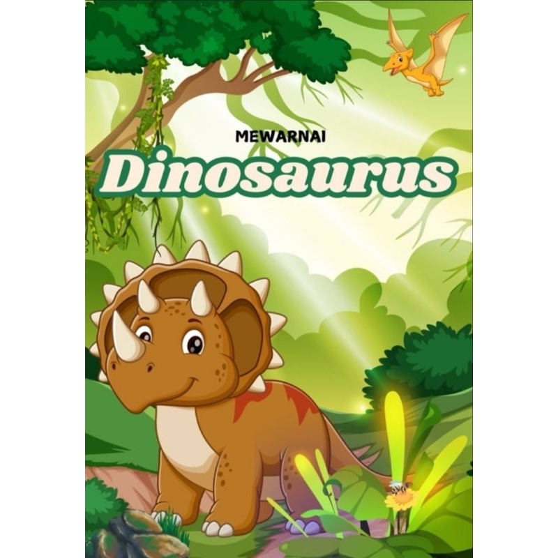 BUKU MEWARNAI DINOSAURUS/BUKU GAMBAR SERI DINOSAURUS/BUKU MEWARNAI ANAK TEMA DINO