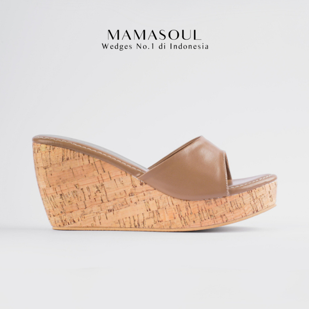 MAMASOUL - Bianca Sandal Wedges Selop Wanita 9 Cm