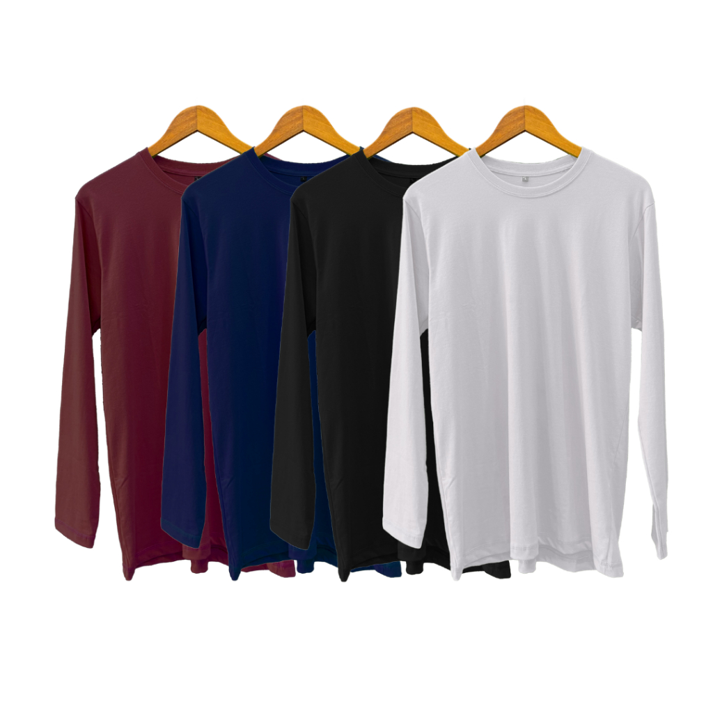 Kaos Polos 24s Lengan Panjang