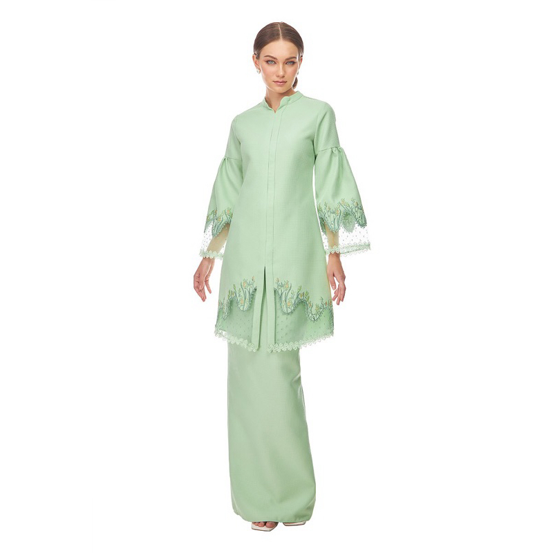BAJU KURUNG JANNAHNOE MAISIE KURUNG WARNA HIJAU BAJU MALAYSIA BAJU MELAYU BAJU LEBARAN READY STOCK