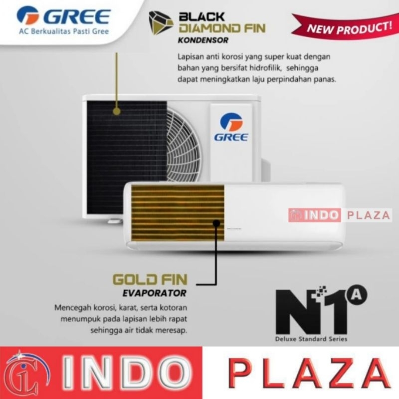 AC GREE N1A Series 1/2 PK / 1 PK / 1.5 PK / 2 PK BLACK FIN + GOLD FIN + SMART CLEANER + HEALTHY FILT