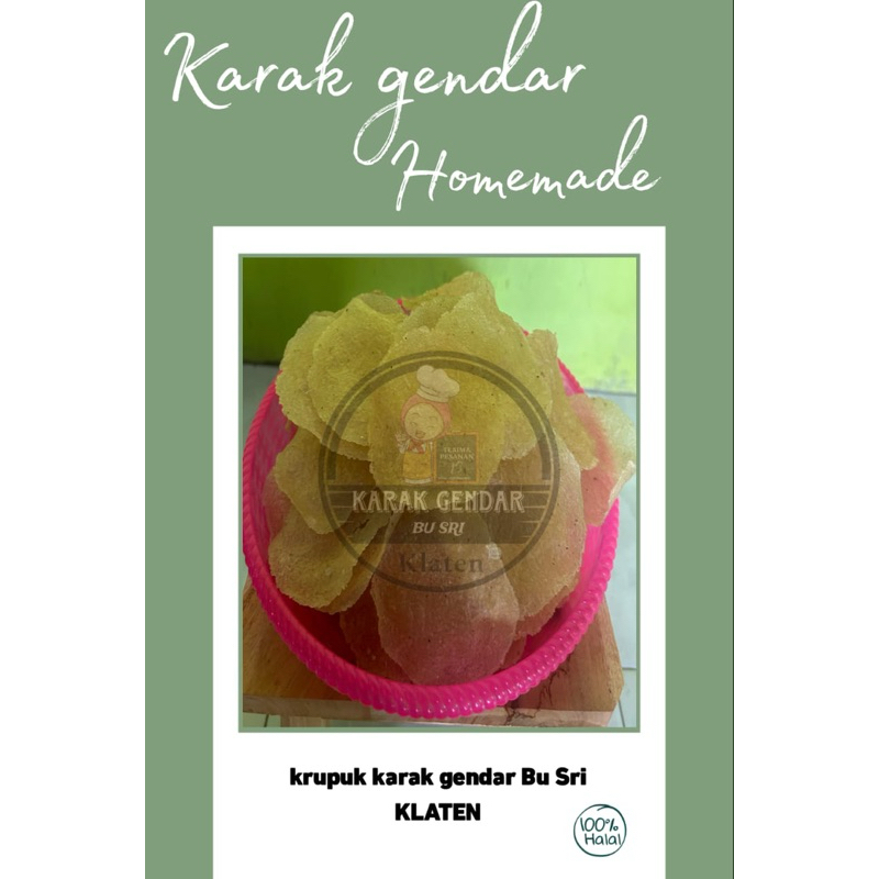 

KRUPUK KARAK GENDAR/NASI KLATEN HOMEMADE (Mentah)