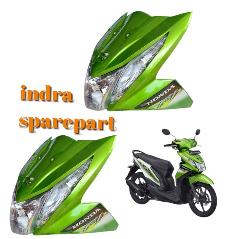 Full Set Tameng Dasi Body Depan Honda Beat Fi Tahun 2012 2013-2014 Warna Hijau
