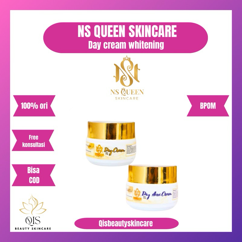 ( BISA COD) DAY CREAM NS QUEEN WHITENING GLOWING ACNE BPOM 100% ORIGINAL