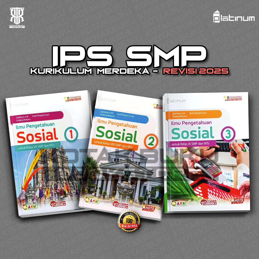 [ TS ] Buku IPS kelas 7 8 9 SMP Kurikulum Merdeka / IPS SMP / Platinum / Tiga Serangkai / Revisi 202