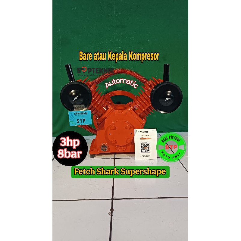 BARE ATAU KEPALA KOMPRESOR TIPE 3HP 8BAR SHARK SUPERSHAPE