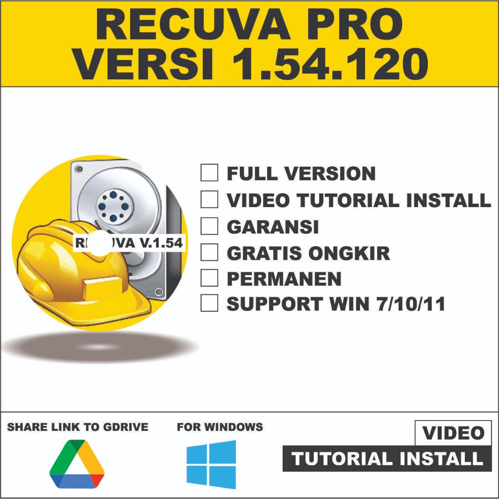 Aplikasi pemulihan data Recuva pro