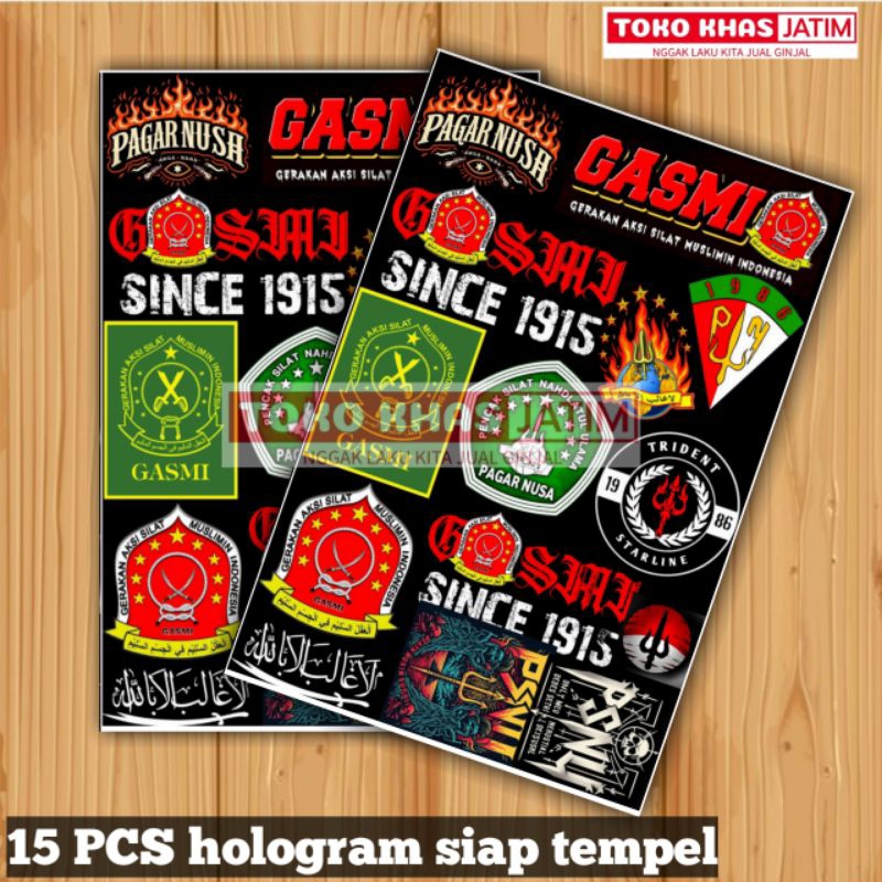 

stiker cutting GASMI hologram anti air siap tempel