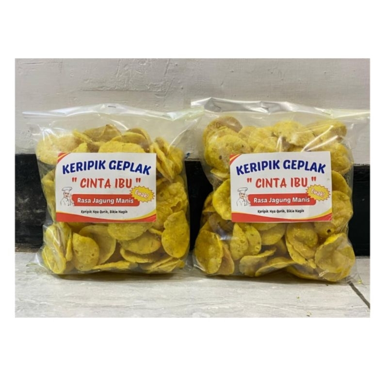 

250gr keripik geplak rasa jagung manis gurih