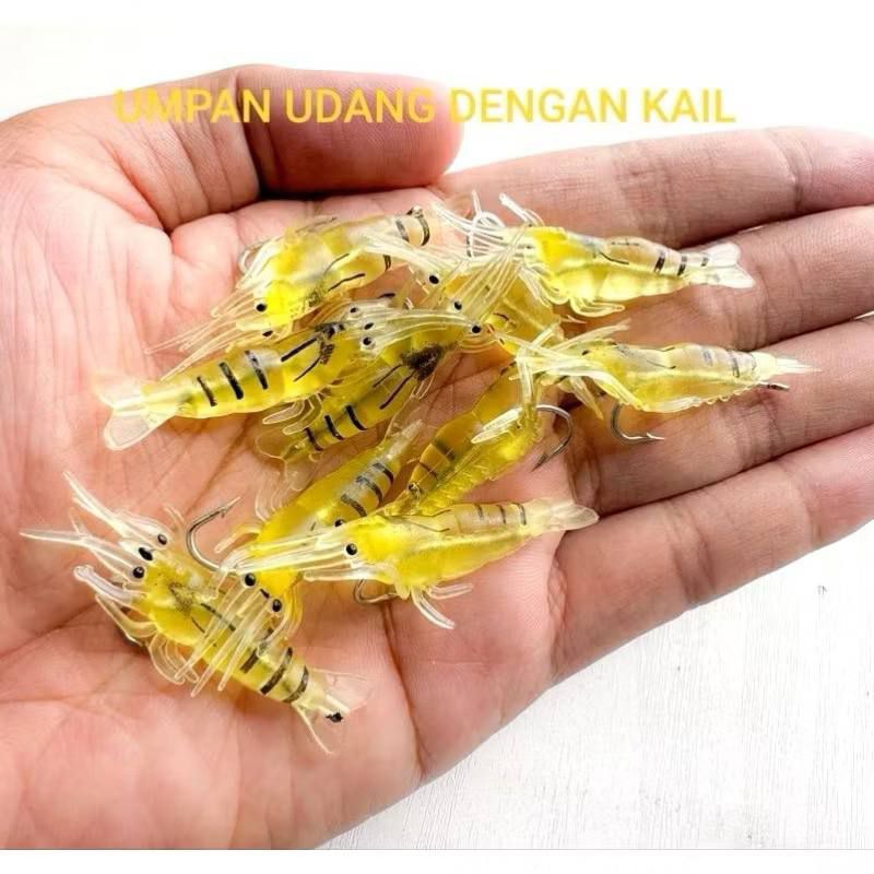 Umpan Udang Tiruan Mirip Asli dengan Kail