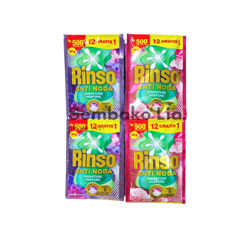 Rinso Deterjen Cair Kemasan 500 Renceng Isi 12 Sachet