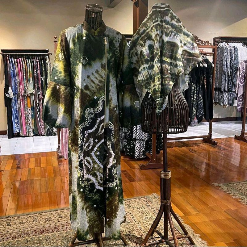 Nirina Set Dress Viscos + Jilbab Tensel by Dian Pelangi LIMITED EDITION Setelan Busana Muslim Maxi G