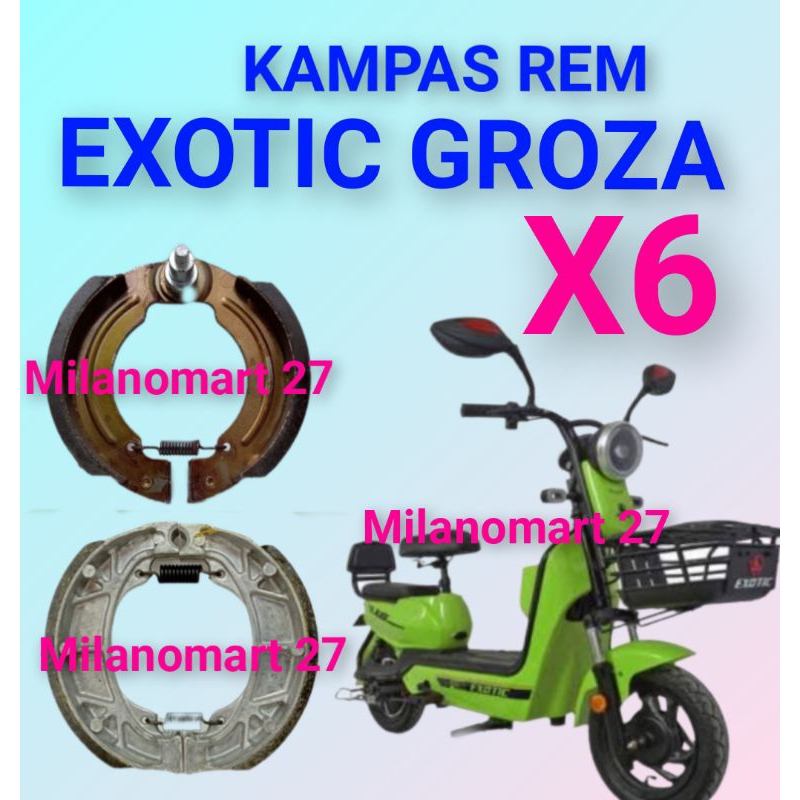 kampas rem exotic groza X6 kampas rem sepeda listrik exotic groza x6
