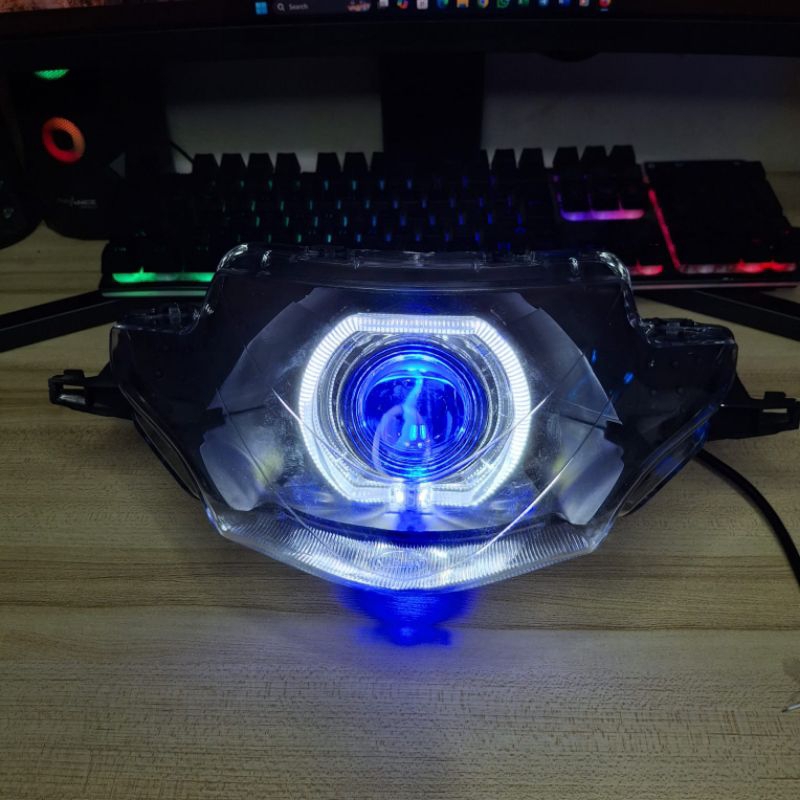 TERBARU REFLEKTOR LAMPU DEPAN BILED SUPRA X125 OLD SUPRA X 125 LAMA FULLSET BILED 4.5 INCH VARIASI L