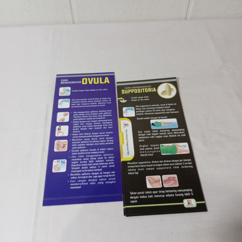 Flyer cara menggunakan ovula dan suppositoria / Flyer Kesehatan / Flyer Edukasi