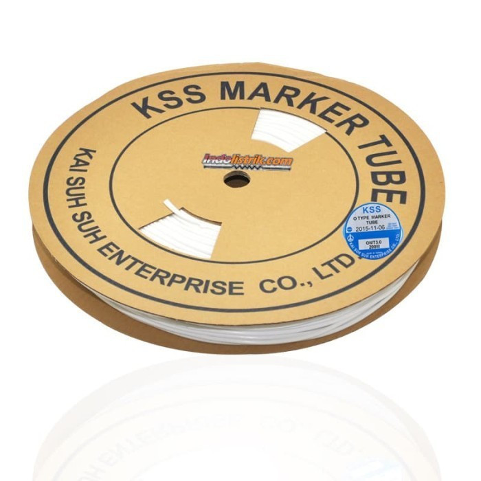 

Marker Tube KSS Putih MT-5.5 / MT5.5 Size 5.5mm KSS/100m/roll