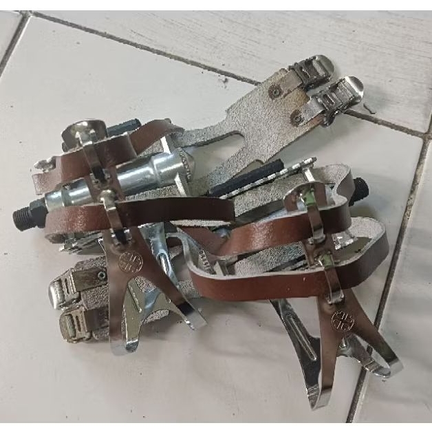 PEDALSET TOECLIP DOUBLE STRAP VP FIXIE BUKAN HOOK MKS BRAIN