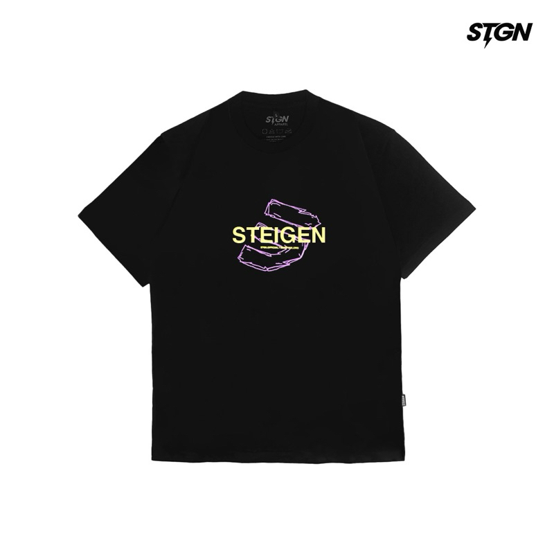 Steigen - Tshirt Becker kaos pria lengan pendek hitam cotton combed 24s