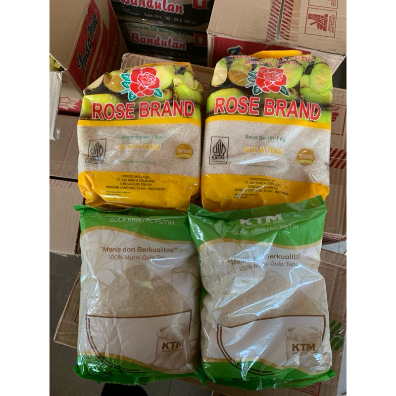 

GULA PASIR 1 KG / GULA ROSE BRAND KUNING 1kg / GULA KTM