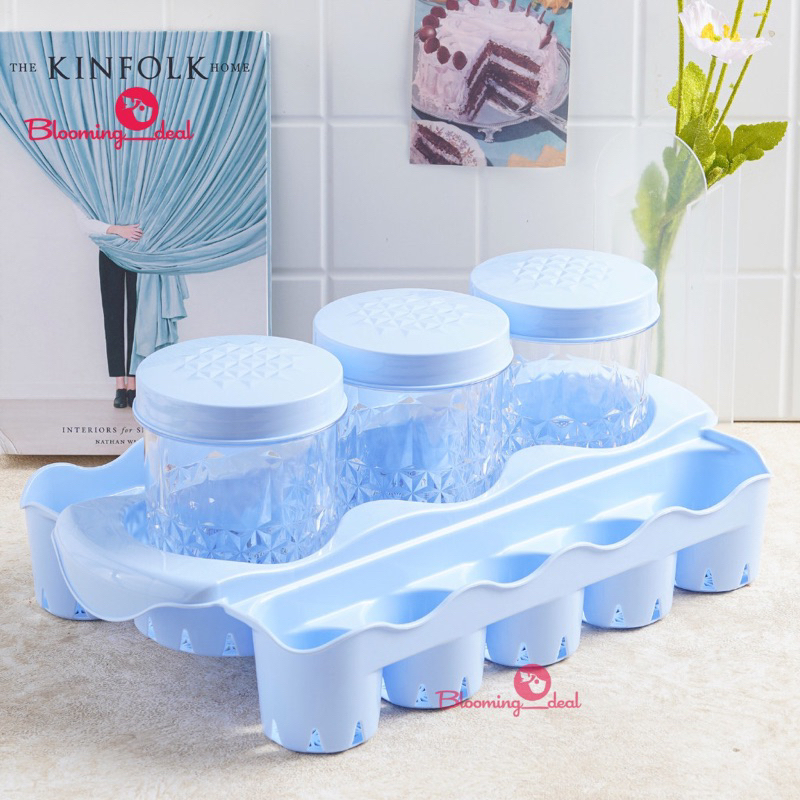 Toples Set Calista + Nampan Beckel | Toples Kue | Toples + Keranjang Aqua