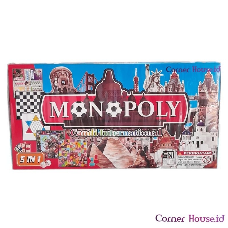 MAINAN MONOPOLI INTERNATIONAL 5 in 1 GAMBAR CANDI | MONOPOLI CANDI INTERNASIONAL 5 in 1 | MONOPOLI 5