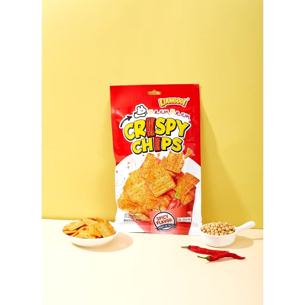 

[HALAL] LIANGGUI KERIPIK KRIUK PEDAS CRISPY CHIPS SPICY BBQ 40 GR