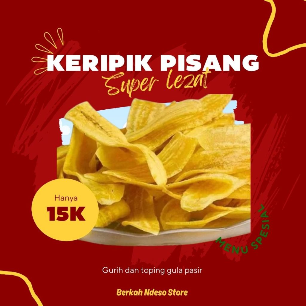 

Kripik pisang gurih dan renyah, krupuk, cemilan