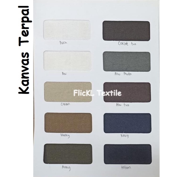 KODE I53G Kain Kanvas Terpal Polos Bahan Kanvas Terpal Polos Katun Kanvas Katun Polos Tidak Anti Air