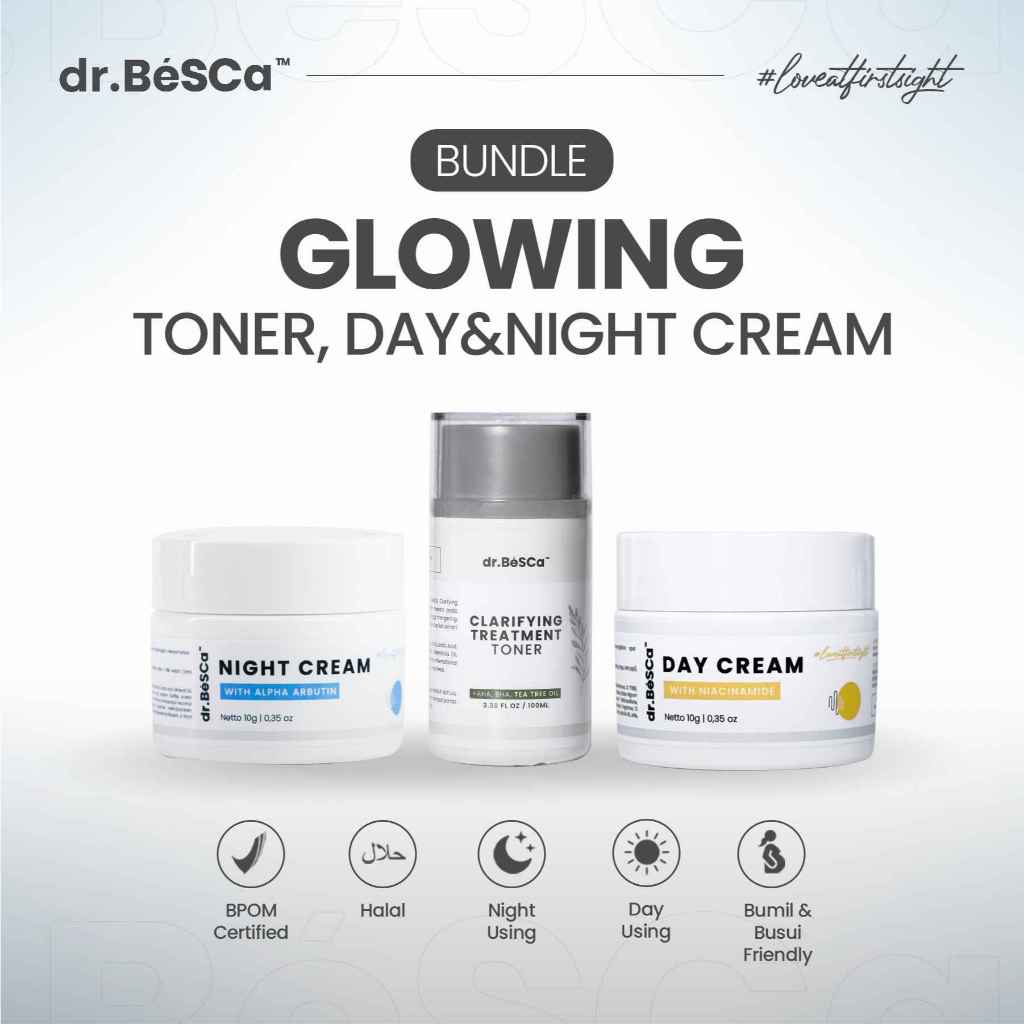 dr. BeSCa Glowing Toner, Day & Night Cream Bundle