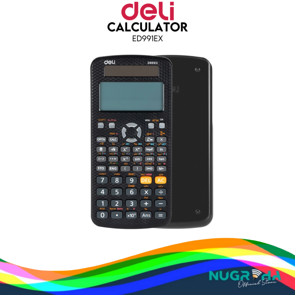 

Deli ED991EX Kalkulator Ilmiah Calculator Scientific - 552 Function