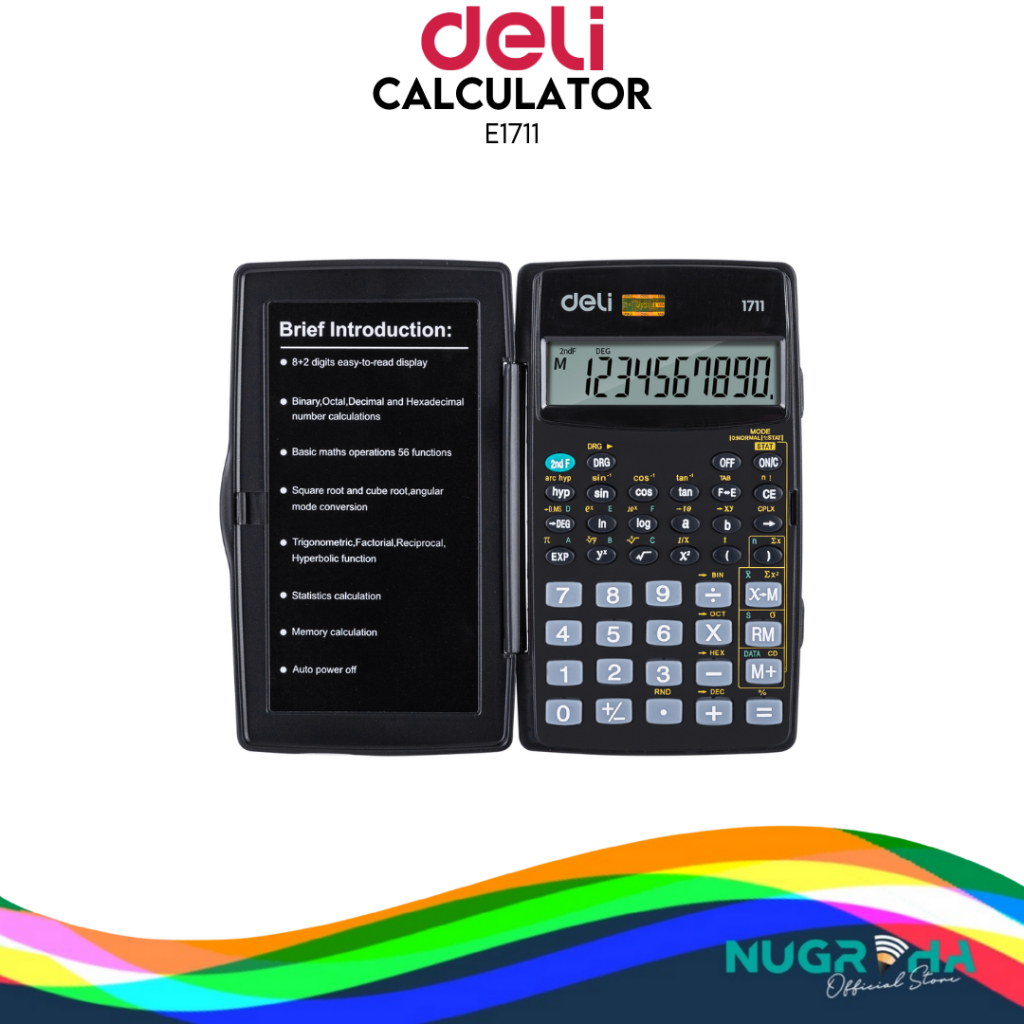

Deli Kalkulator Scientific Layar LCD besar garansi 3 tahun E1711