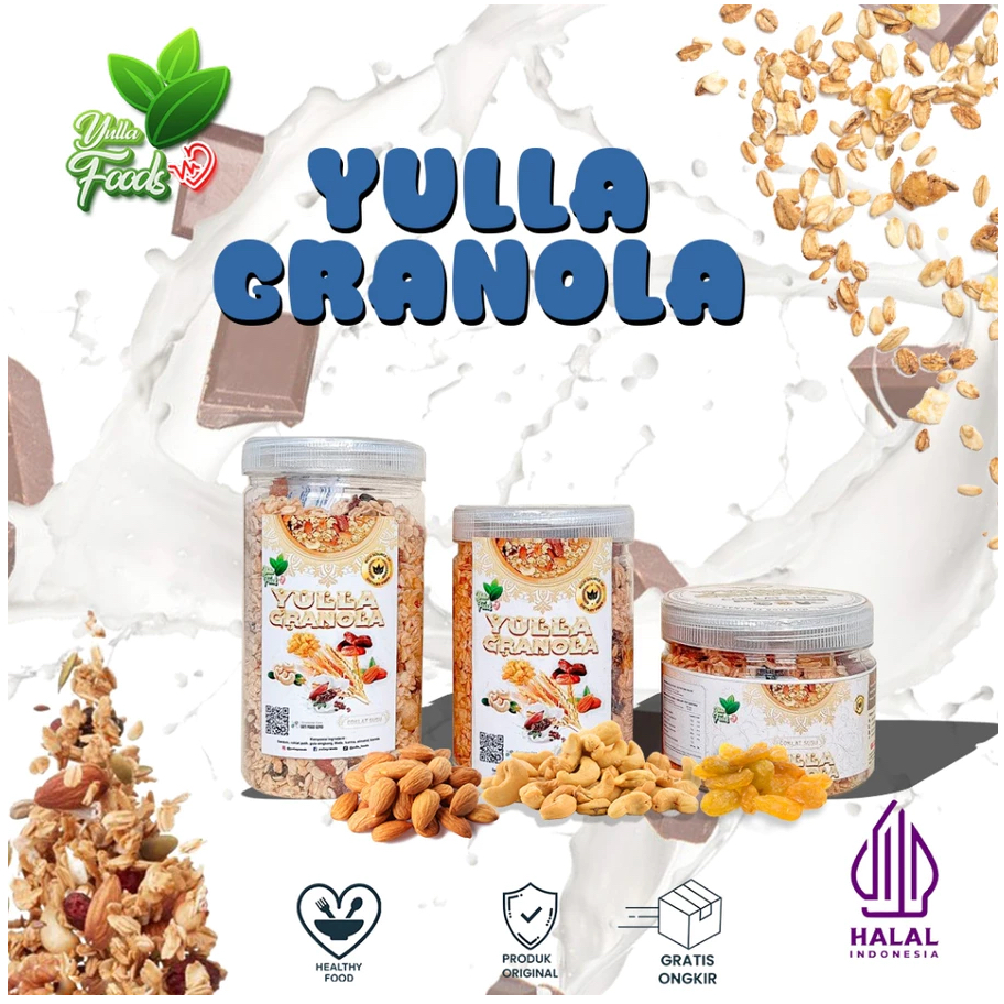 

Granola Timur Tengah 500 gr Sereal Sarapan Sehat Oatmeal With Almond and Mete Makanan Sehat Rendah Kalori Diet Sehat Praktis Cokelat Susu