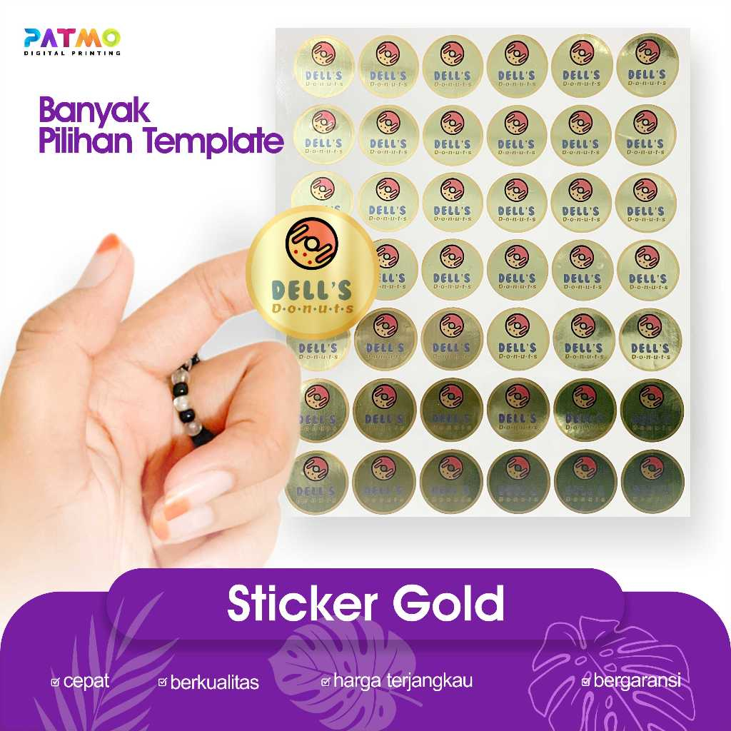 

CETAK STIKER GOLD | STIKER KEMASAN | LABEL BULAT | LABEL MAKANAN TOPLES | STIKER MERK | KEMASAN BOTOL MINUMAN CUSTOM