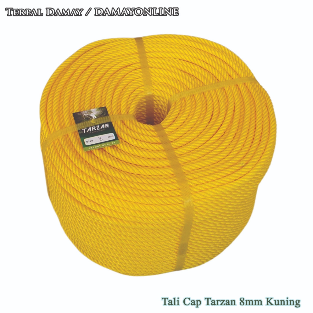 

Tali Tambang PE Cap Tarzan 8mm Kuning / Rol ( Harga Per Rol )