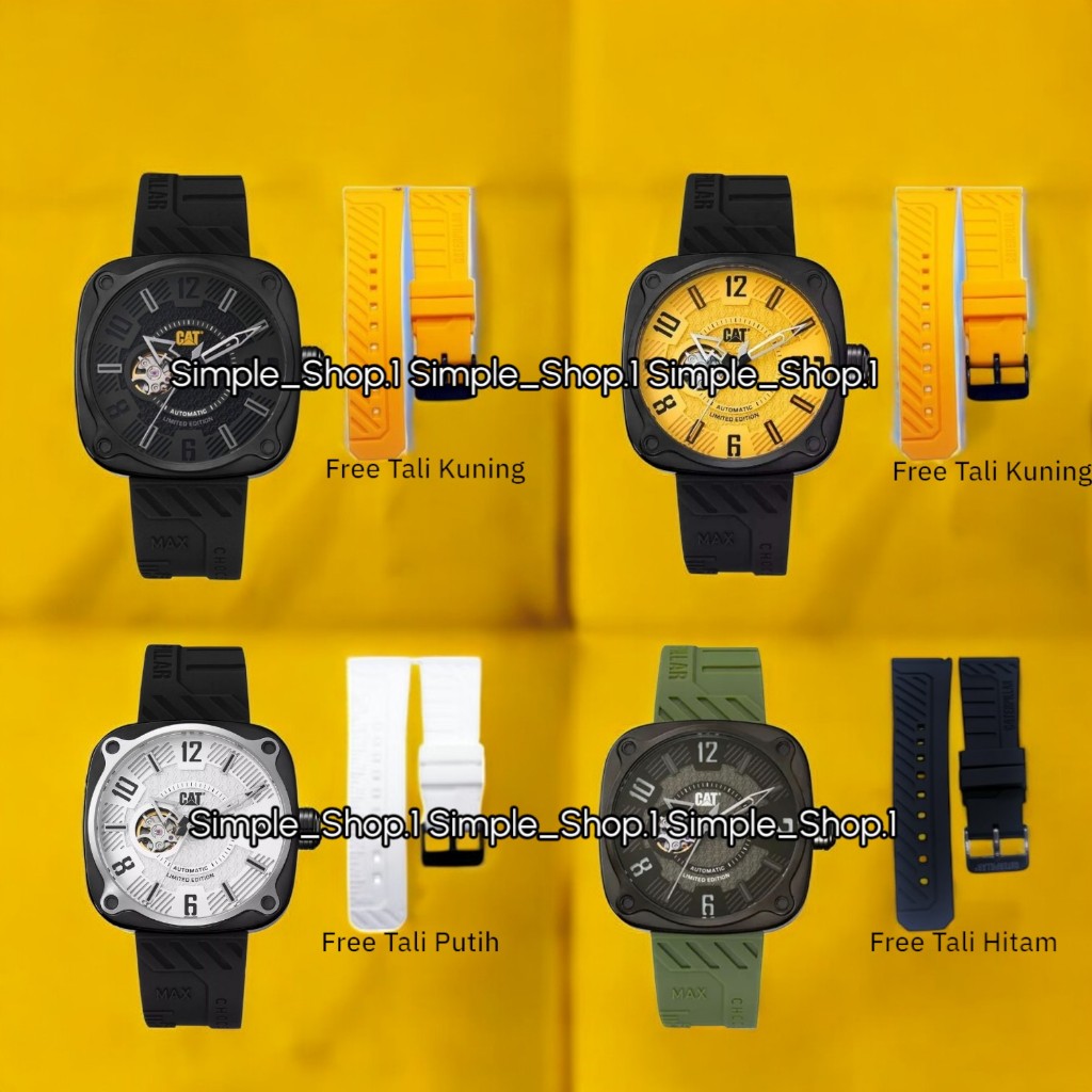 Original 100%Free Tali  Automatic  Jam Tangan Pria Catepillar CAT AT.168.21.131 AT.168.21.231 AT.168