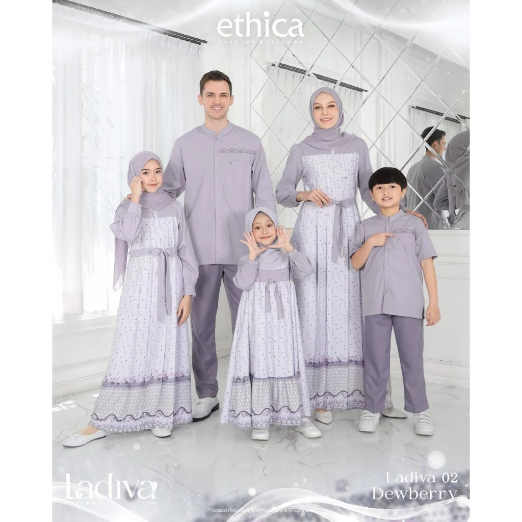 Ethica - Sarimbit Ladiva Dewberry | Sarimbit Ungu Lavender | Gamis Ungu Lavender | Gamis Adem | Gami