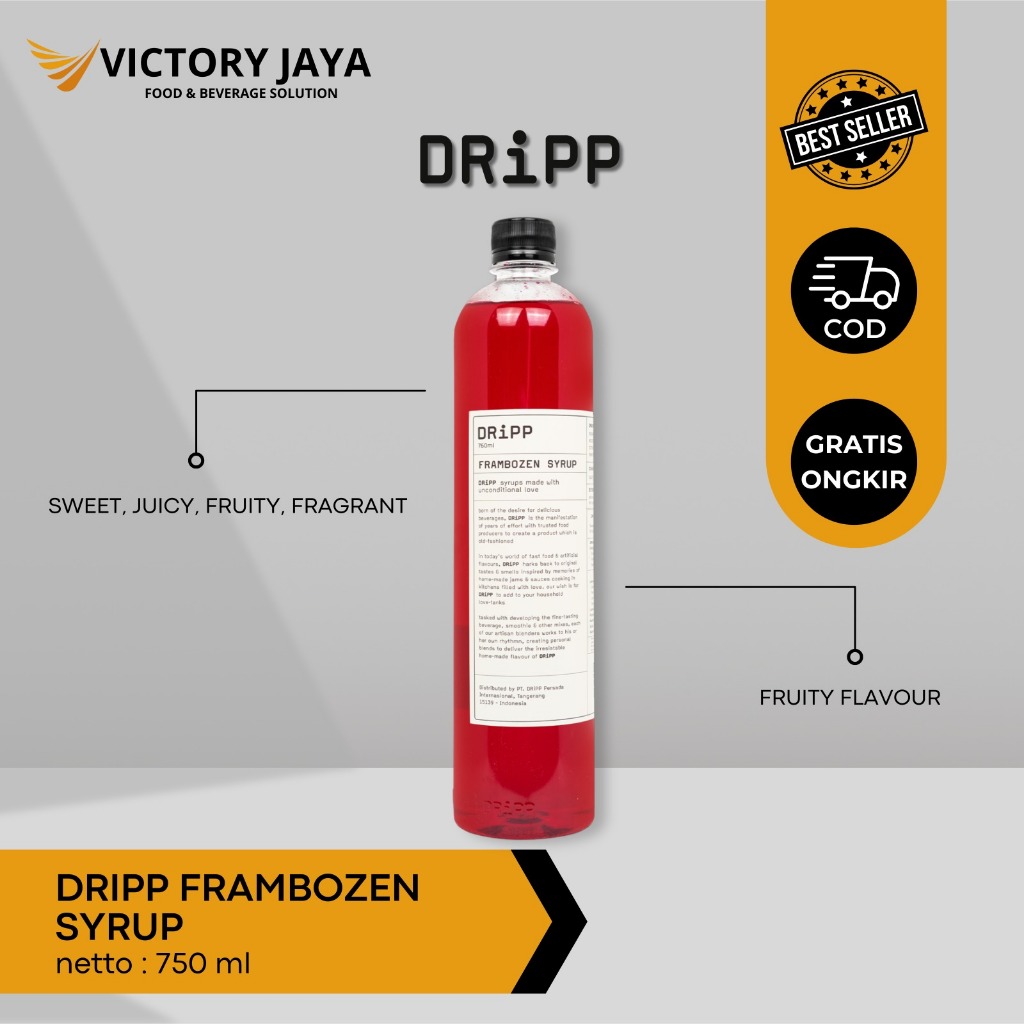 

Dripp syrup perasa minuman sirup frambozen 760ml