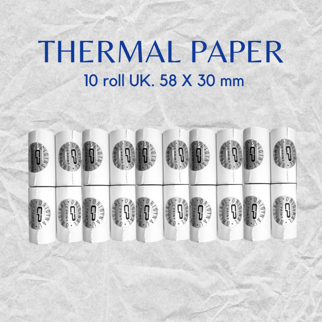 

[ COD ] 10 ROLL Thermal paper roll ukuran 58X30 1.pak isi 10.pcs cocok untuk semua mesin printer bluetooth 58mm