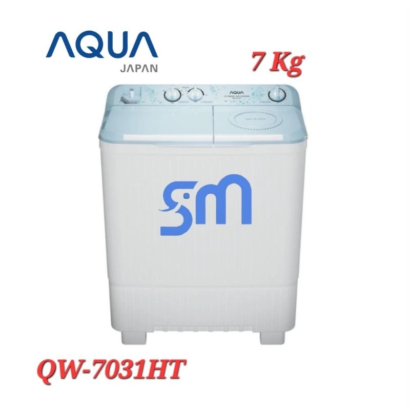 Mesin cuci Aqua QW-7031HT 7 Kg 2 tabung QW7031HT washing twin tube