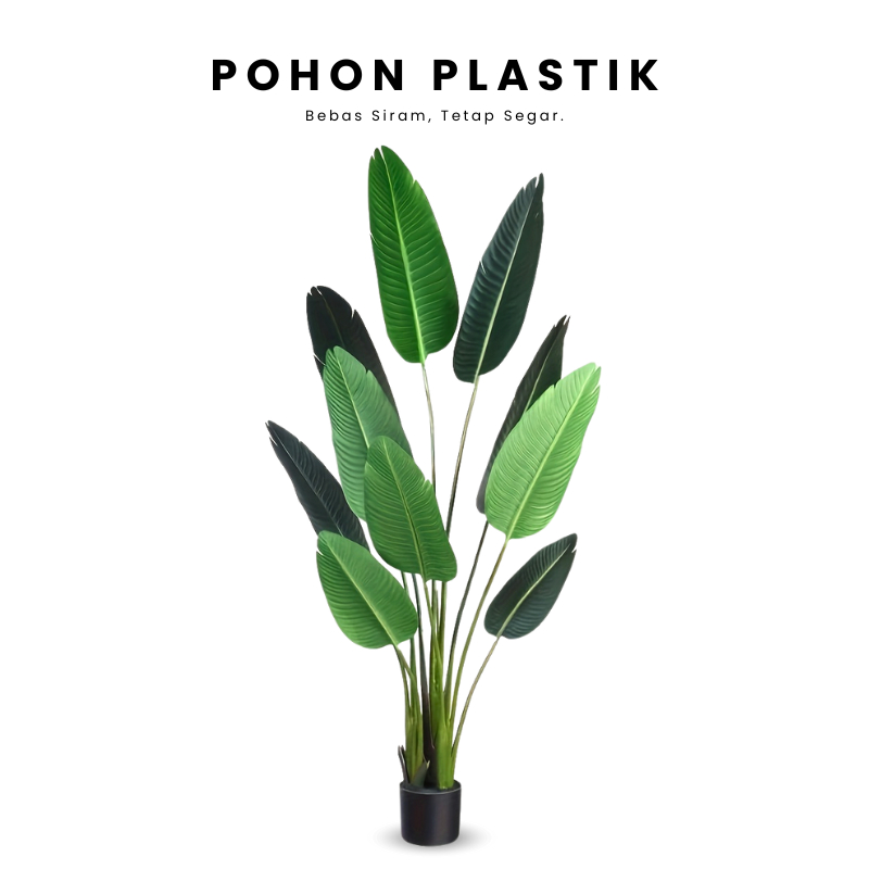 Tanaman Hias Daun Plastik Hiasan Dekorasi Pojok Rumah Pohon Pisang Artificial Besar PBP78