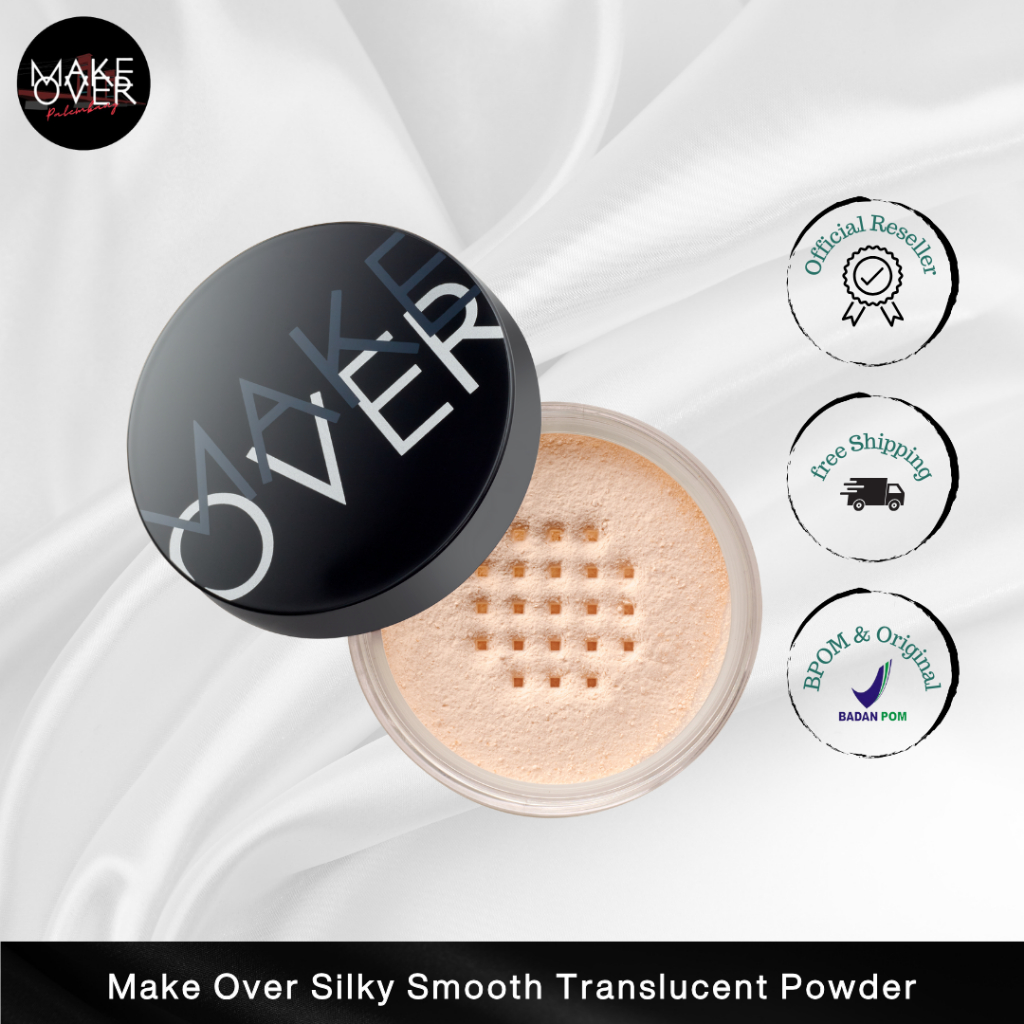MAKE OVER Silky Smooth Translucent Powder - Bedak Tabur Loose Powder Lembut Ringan Oil Control Mengh