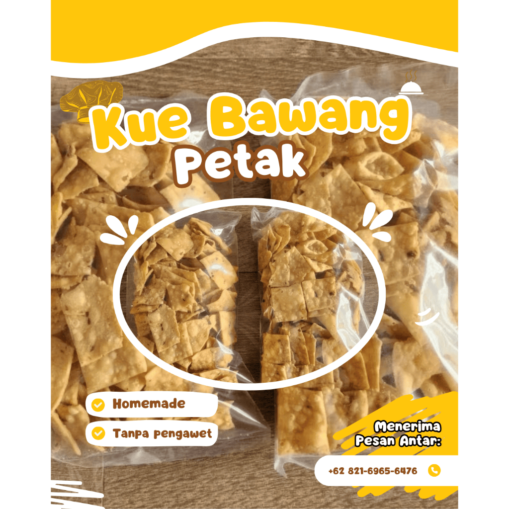 

KUE BAWANG PETAK DENGAN KUALITAS MADEHOME / DAPATKAN PROMO NYA