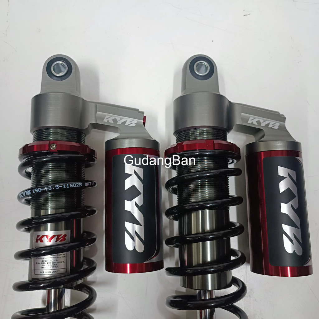 KAYABA ( K-ELITE ) SHOCKBREAKER XMAX 250 300 TABUNG IMPORT 350mm BLACK RED TITANIUM HITAM MERAH