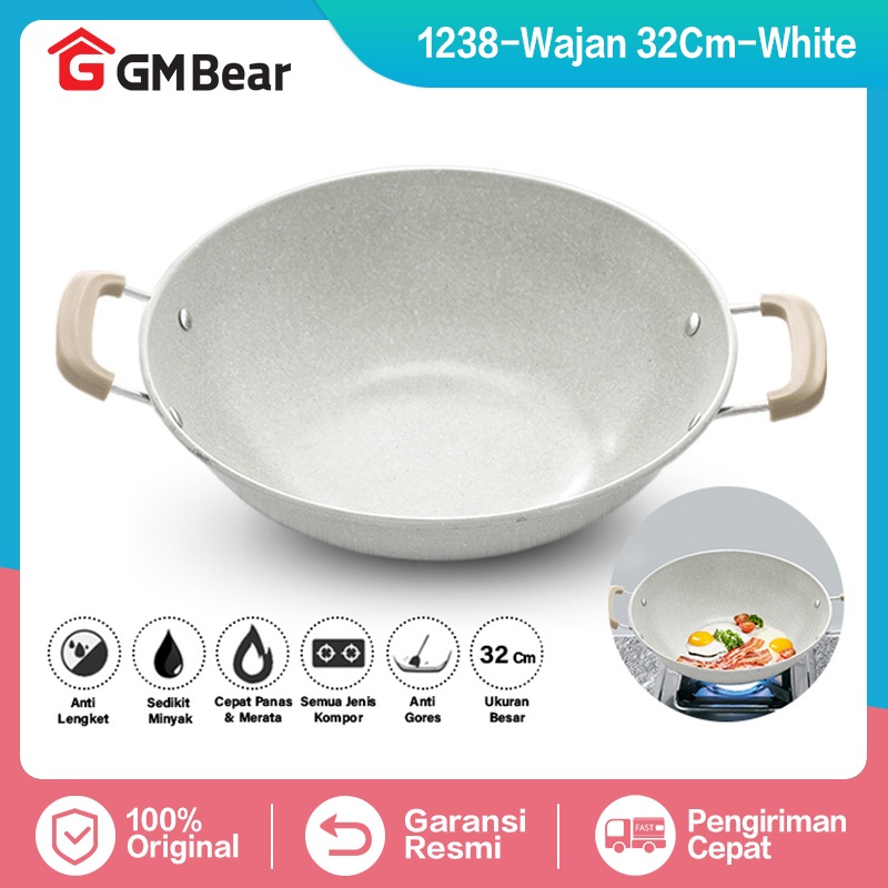 GM Bear Wajan Penggorengan 32cm P0067 - Wok Pan 32cm