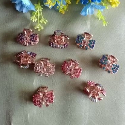 HARGA AMBYAR.  JEPIT RAMBUT KECIL JEPIT HIJAB BAHAN ASSESORIS MANIK BLING BLING